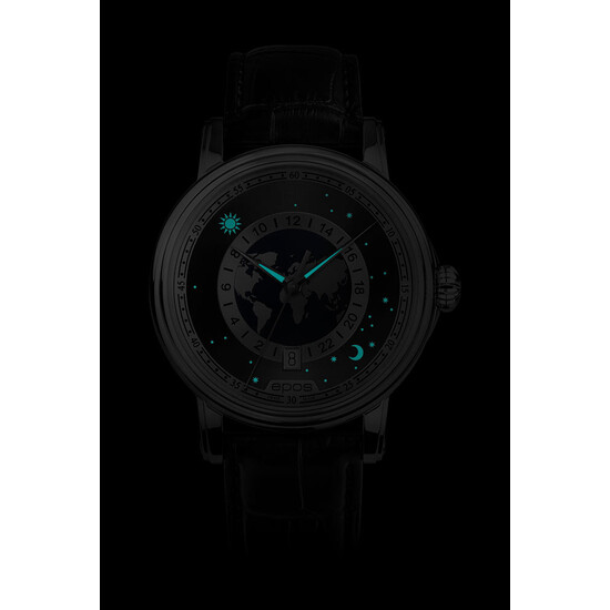 Podświetlenie zegarka Epos Emotion Globe 3390.302.20.54.30