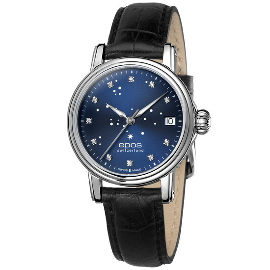 Zegarek damski Epos Ladies North Star 4390.152.20.96.15 z niebieską tarczą.