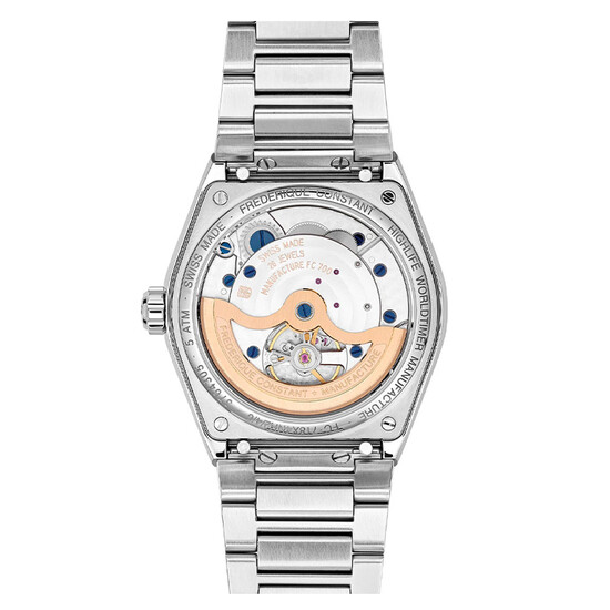 Transparentny dekiel zegarka Frederique Constant Highlife Worldtimer