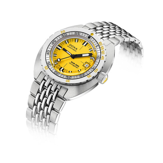 Zegarek męski na bransolecie z regulowanym przedłużeniem do nurkowania Doxa SUB 300