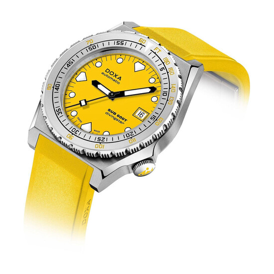 Zegarek diver z żółtą tarczą Doxa Divingstar