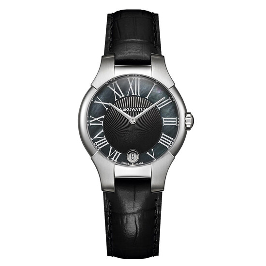 Elegancki zegarek na pasku skórzanym Aerowatch New Lady Grande
