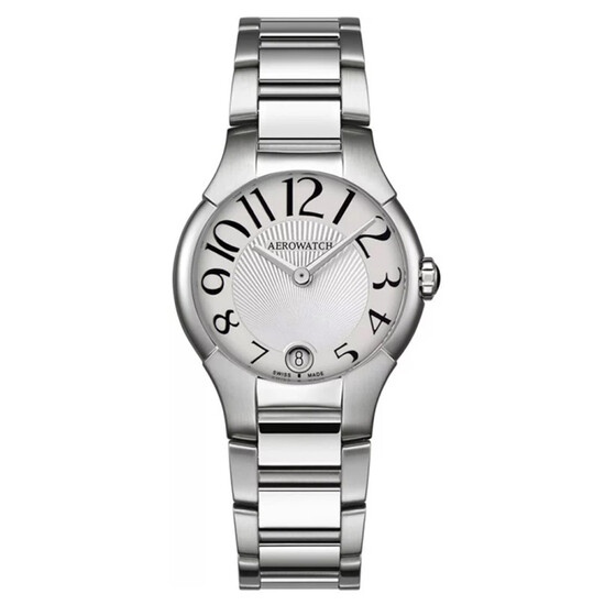 Szwajcarski zegarek Aerowatch New Lady Grande z białym cyferblatem
