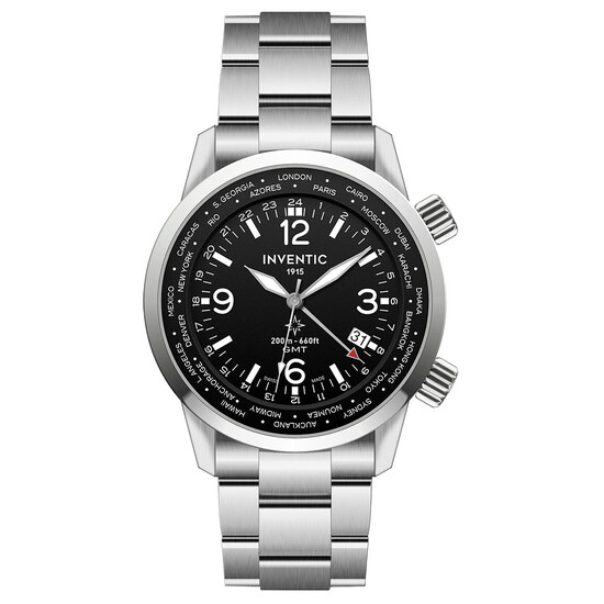 Inventic zegarek z funkcją stref czasowych