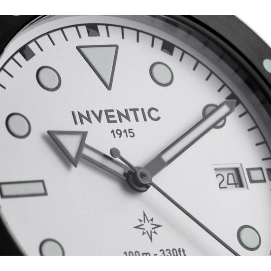 Zegarek nurek Inventic ze srebrną tarczą