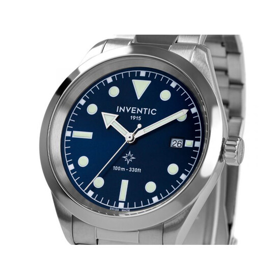 Zegarek męski z niebieską tarczą Inventic