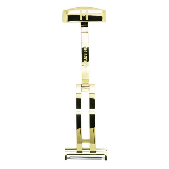 Zapięcie do paska Hirsch w kolorze żółtego złota.