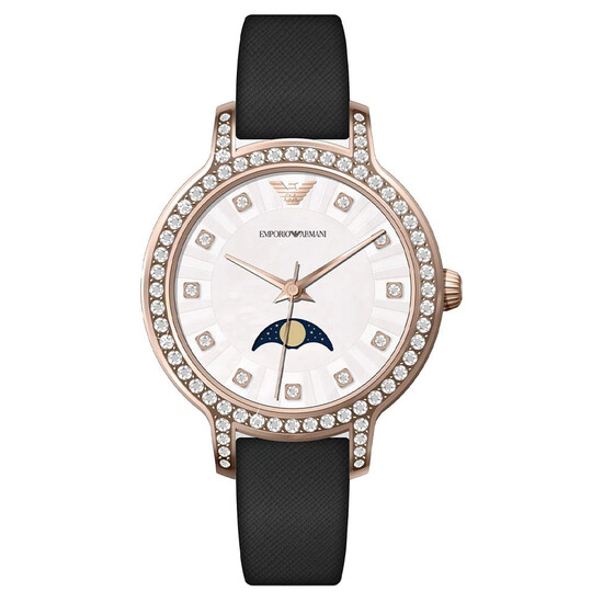 Damski zegarek z cyrkoniami Emporio Armani Cleo