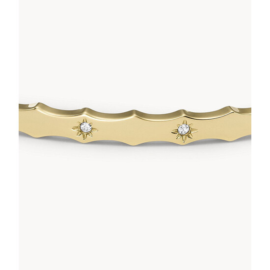 Sztywna bransoletka damska z cyrkoniami Fossil