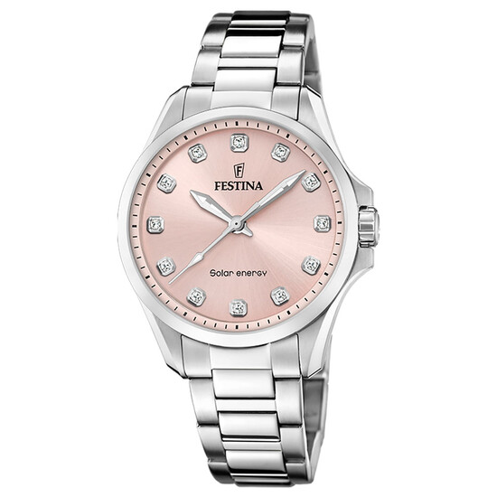 Festina zegarek solarny damski z kryształkami