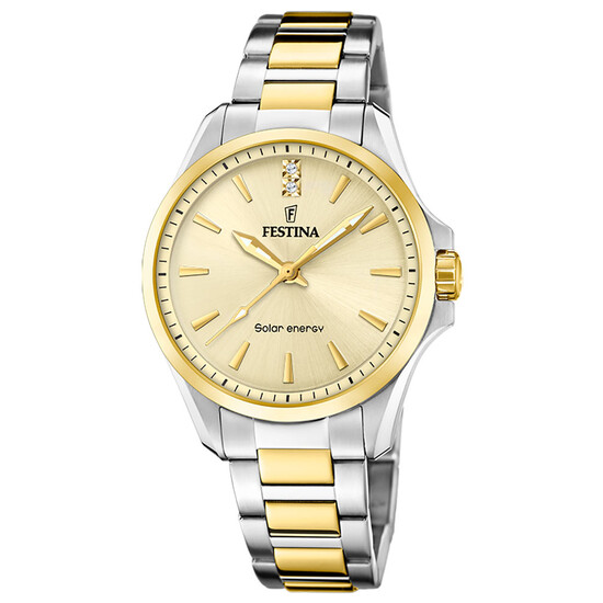 Zegarek damski ze złotą tarczą Festina