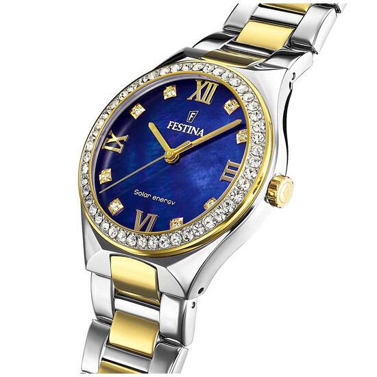 Festina zegarek damski z niebieską masą perłową