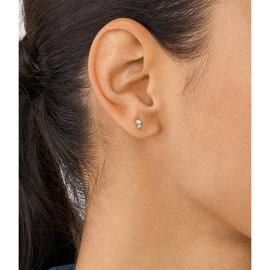 Kolczyki z cyrkoniami mini Fossil