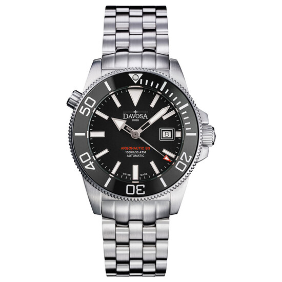 Zegarek nurkowy Davosa Argonautic 43 161.528.02 z czarną tarczą