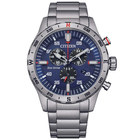 Zegarek Citizen Sporting Chronograph AT2520-89L z niebieska tarczą