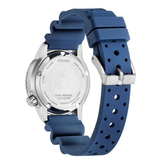 Niebieski pasek gumowy w zegarku Citizen EO2021-05L