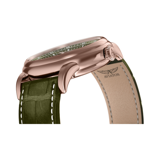 Pozłacany zegarek męski Aviator