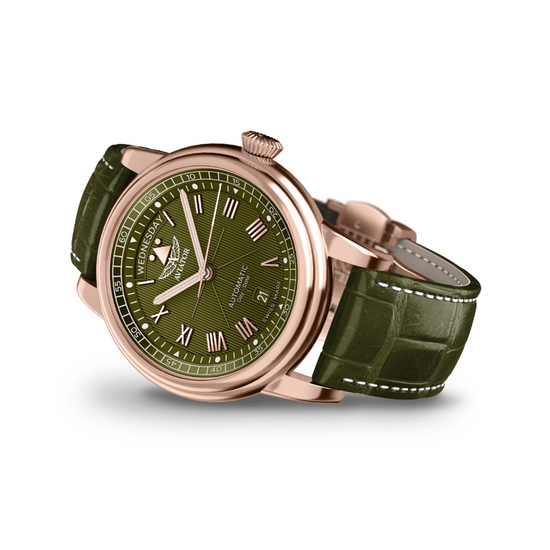 Zegarek z datownikiem i dniem tygodnia Aviator