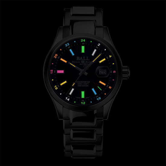 Podświetlenie trytowe w zegarku Ball