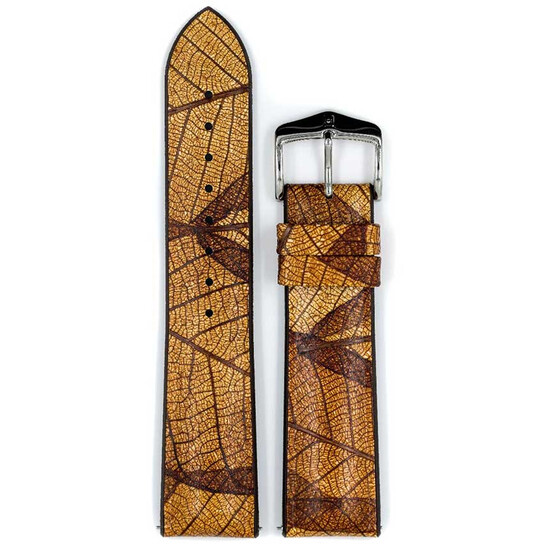 Brązowy pasek do zegarka Hirsch Leaf 20 mm