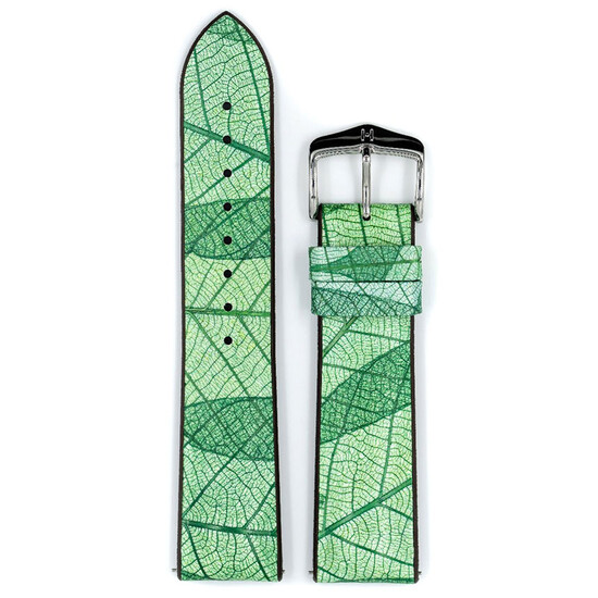 Zielony pasek do zegarka Hirsch Leaf