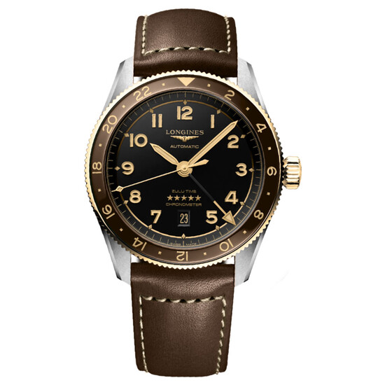 Męski zegarek Longines ze złotym bezelem