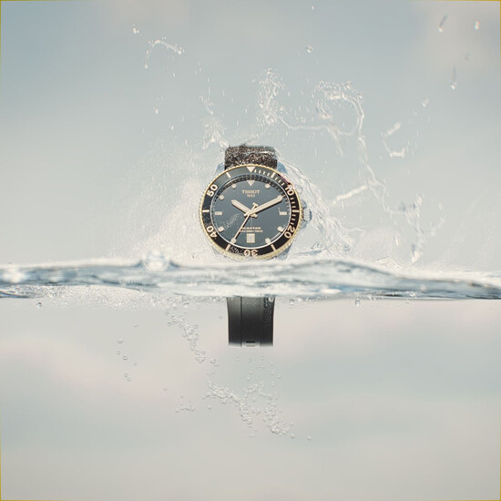 Zegarek nurkowy Tissot na pasku gumowym