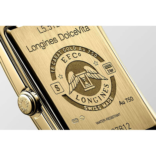 Złoty dekiel zegarka Longines