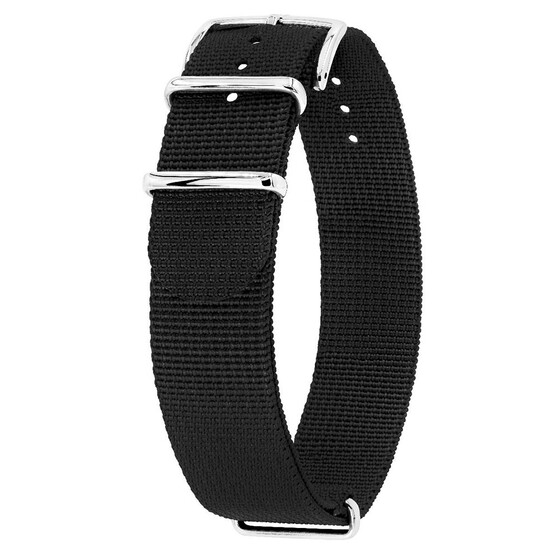 Czarny pasek NATO Hirsch Rush Recycle 20 mm
