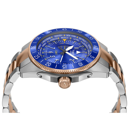 Zegarek ze strefami czasowymi Aviator GMT