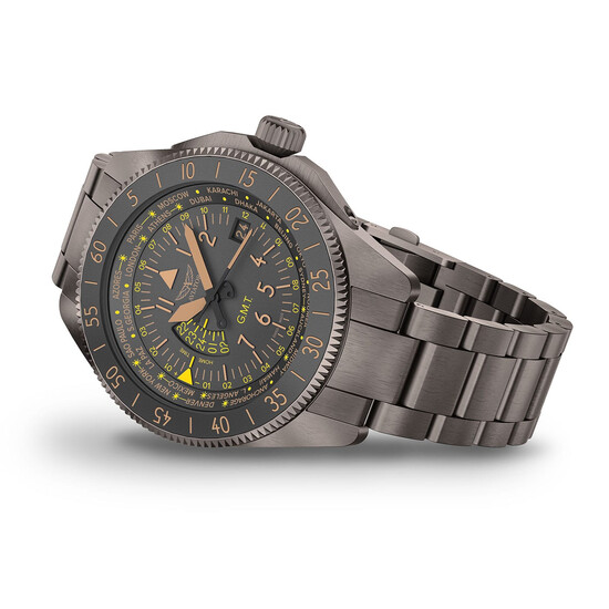 Szary zegarek męski Aviator