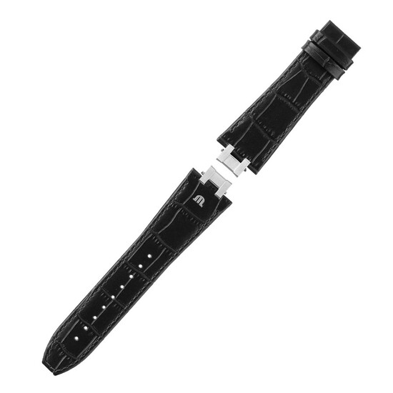 Czarny pasek Maurice Lacroix ML800-005035 do zegarka Aikon 39 mm AI6007