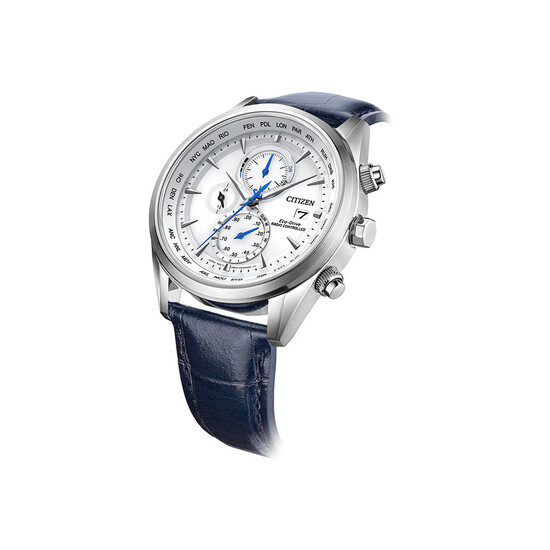 Biała tarcza w zegarku Citizen Radio Controlled Chronograph