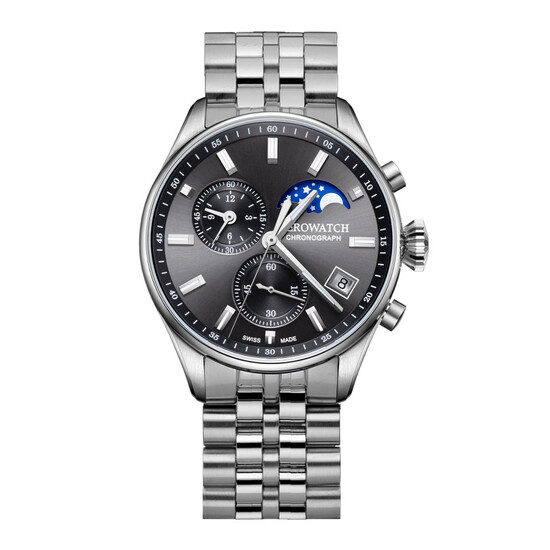 Aerowatch Les Grandes Classiques Moon Phase 78990 AA01 M zegarek z fazami księżyca.