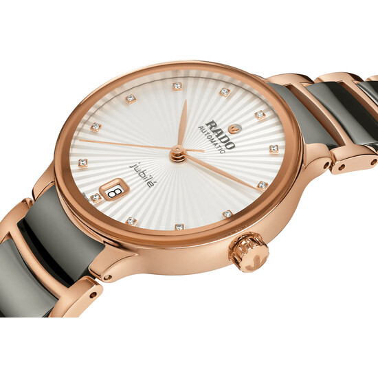 Srebrna tarcza z 12 prawdziwymi diamentami Rado