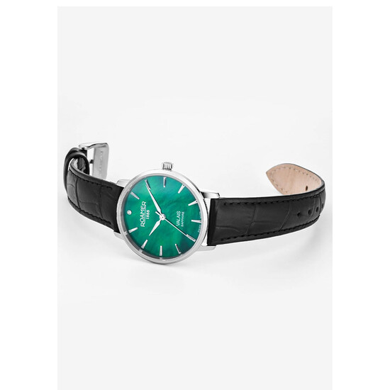 Perłowa tarcza zegarka Roamer