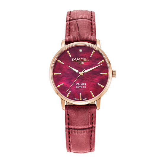Zegarek Roamer na czerwonym pasku