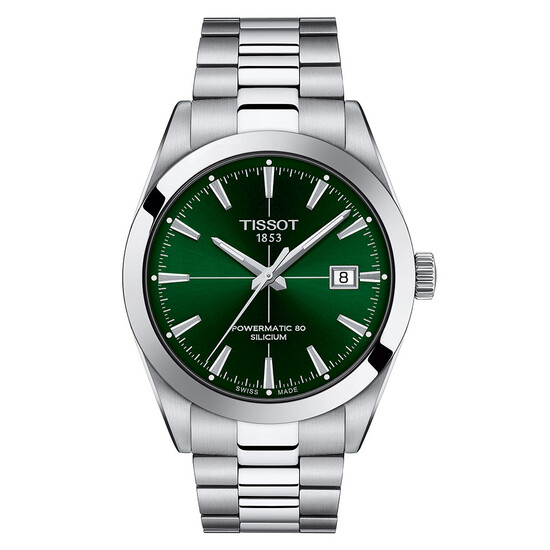 Zegarek męski z zieloną tarczą Tissot Gentleman