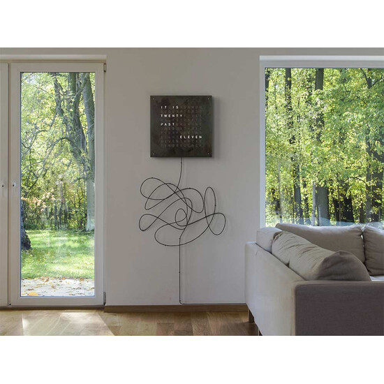 Zegar Qlocktwo Earth 45 Creators Edition Raw Iron