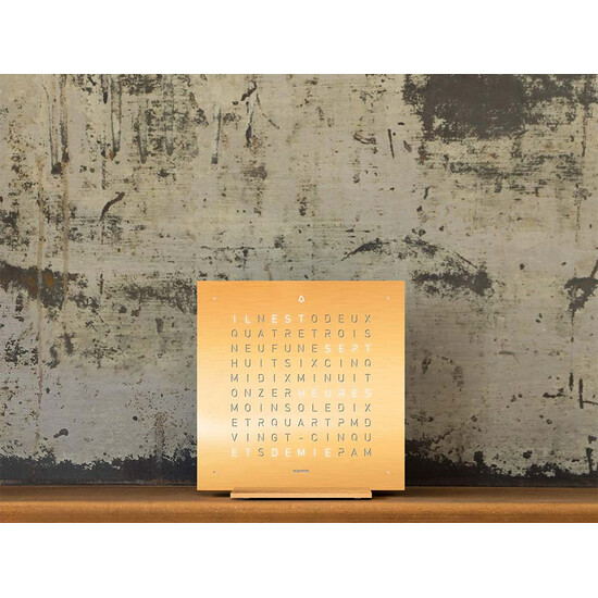 Budzik Qlocktwo Golden Legend w kolorze złotym