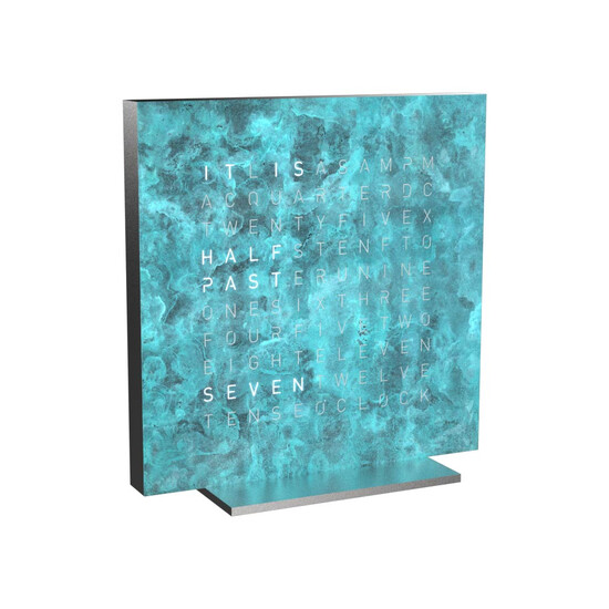 Budzik Qlocktwo Vintage Copper w języku angielskim