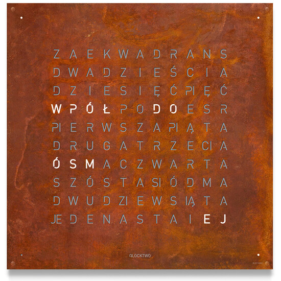 Luksusowy zegar na ścianę Qlocktwo