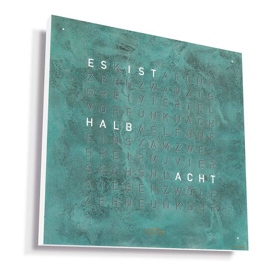 Zegar Qlocktwo Earth 45 Vintage Copper w języku niemieckim