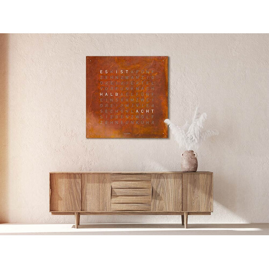 Zegar Qlocktwo Rust 90 cm