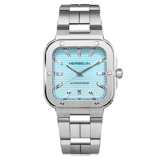 Kwadratowy zegarek męski Herbelin na bransolecie