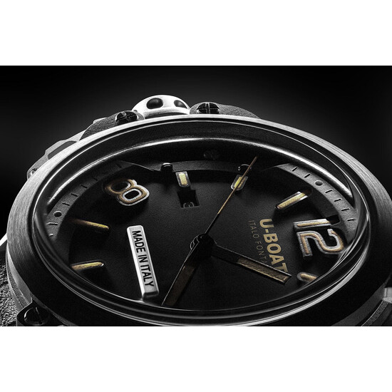 Zegarek męski w stylu vintage U-BOAT Capsule 45 MM SS BK Beige