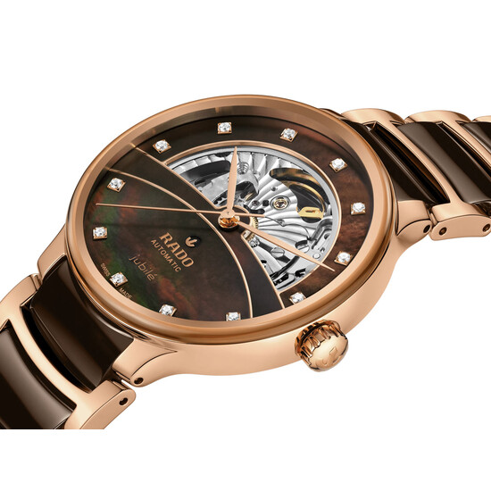 Zegarek Rado z diamentami na tarczy open heart