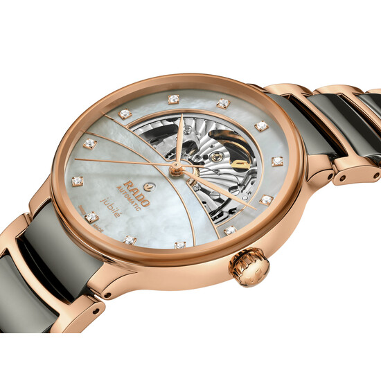 Zegarek Rado z diamentami na tarczy open heart