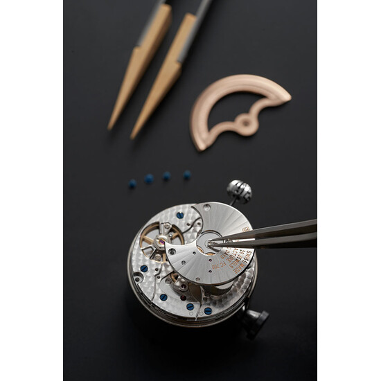 Ręczny montaż mechanizmu 
Frederique Constant