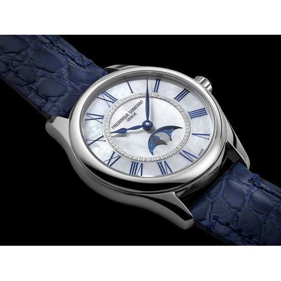 Zegarek damski Frederique Constant Classics Elegance Luna FC-331MPWND3B6, Wersja: niebieska , 4 image